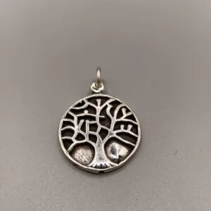 Colgante de plata de ley en forma de árbol de la vida
