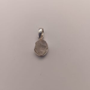 colgante de herkimer en plata