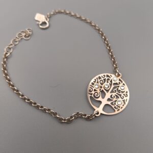 pulsera de plata con arbol de la vida